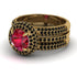 Ruby Halo Luxury Pave Engagement Ring - Sierra No. 40 image 2