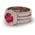 Ruby Halo Luxury Pave Engagement Ring - Sierra No. 11 image 2