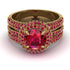 Ruby Halo Luxury Pave Engagement Ring - Sierra No. 55 image 1