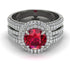 Ruby Halo Luxury Pave Engagement Ring - Sierra No. 12 image 1