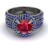 Ruby Halo Luxury Pave Engagement Ring - Sierra No. 72 image 1
