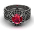 Ruby Halo Luxury Pave Engagement Ring - Sierra No. 42 image 1