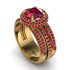 Ruby Halo Luxury Pave Engagement Ring - Sierra No. 55 image 3