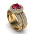 Ruby Halo Luxury Pave Engagement Ring - Sierra No. 10 image 3