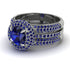 Sapphire Halo Luxury Pave Engagement Ring - Sierra No. 75 image 2