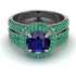 Sapphire Halo Luxury Pave Engagement Ring - Sierra No. 30 image 1