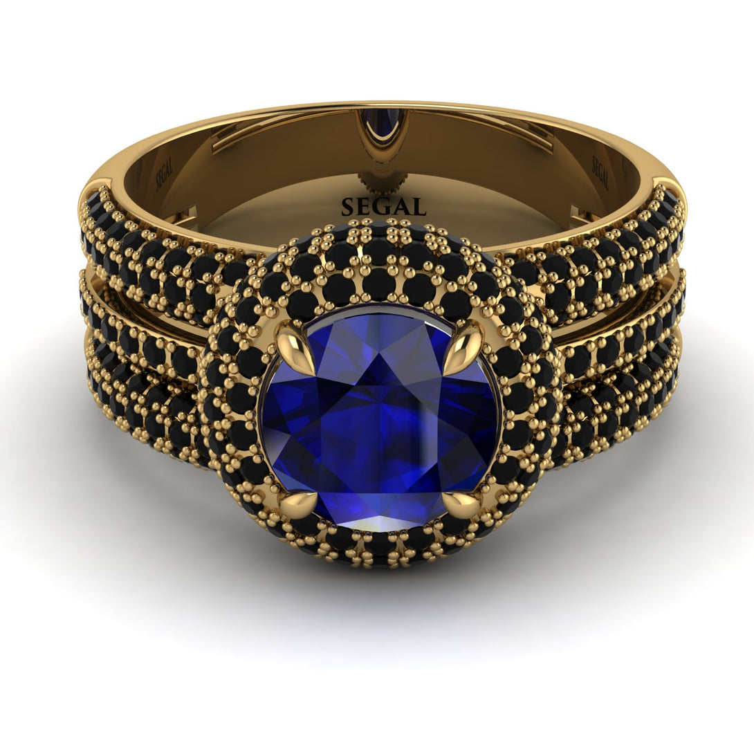 Sapphire Halo Luxury Pave Engagement Ring - Sierra No. 43