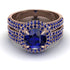 Sapphire Halo Luxury Pave Engagement Ring - Sierra No. 74 image 1