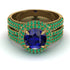 Sapphire Halo Luxury Pave Engagement Ring - Sierra No. 28 image 1