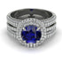 Sapphire Halo Luxury Pave Engagement Ring - Sierra No. 15 image 1
