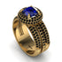 Sapphire Halo Luxury Pave Engagement Ring - Sierra No. 43 image 3