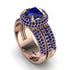 Sapphire Halo Luxury Pave Engagement Ring - Sierra No. 74 image 3