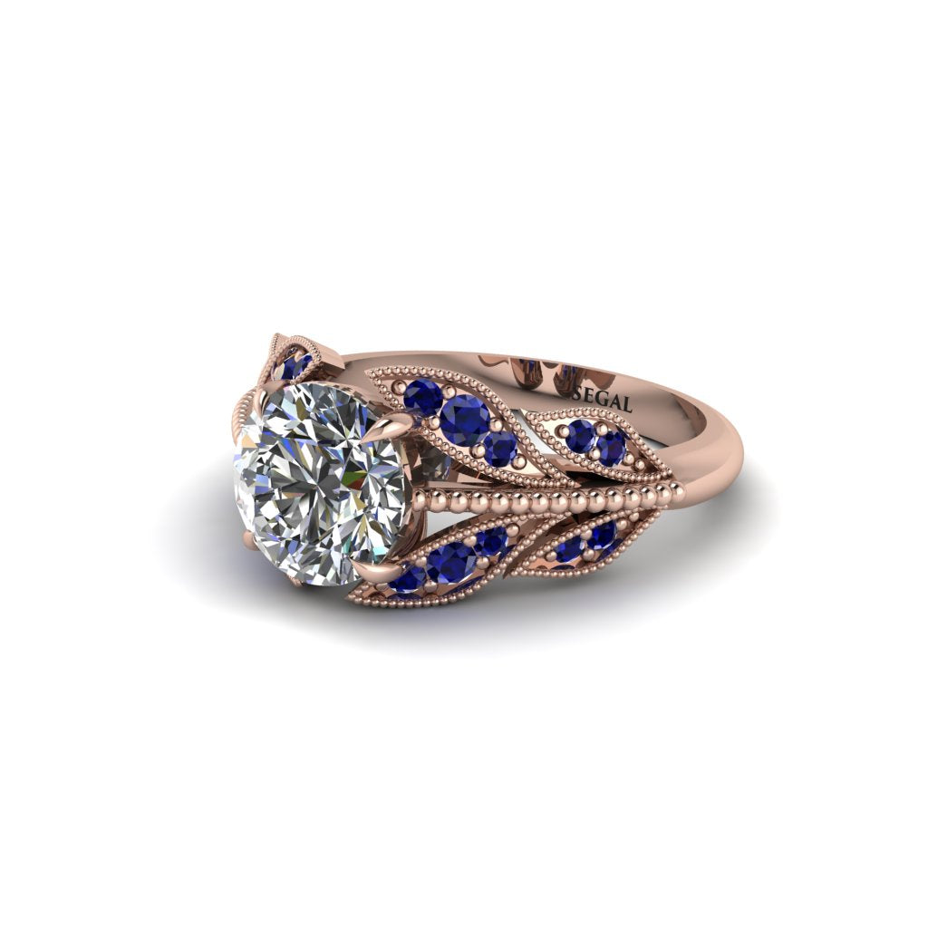 Diamond Majestic Leaf Gold Engagement Ring - Makenna No. 62