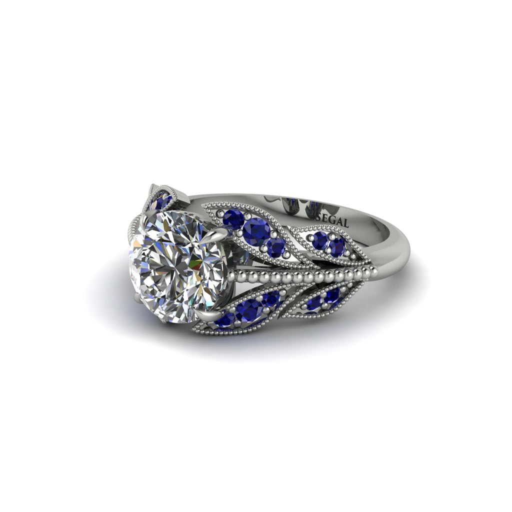 Diamond Majestic Leaf Gold Engagement Ring - Makenna No. 63