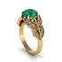 Emerald Majestic Leaf Gold Engagement Ring - Makenna No. 4 image 2