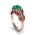 Emerald Majestic Leaf Gold Engagement Ring - Makenna No. 50 image 2