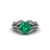 Emerald Majestic Leaf Gold Engagement Ring - Makenna No. 6 image 3