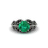 Emerald Majestic Leaf Gold Engagement Ring - Makenna No. 36 image 3