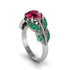 Ruby Majestic Leaf Gold Engagement Ring - Makenna No. 27 image 2