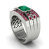 Emerald Majestic Splendor Men's Ring - Shiloh No. 51 image 2