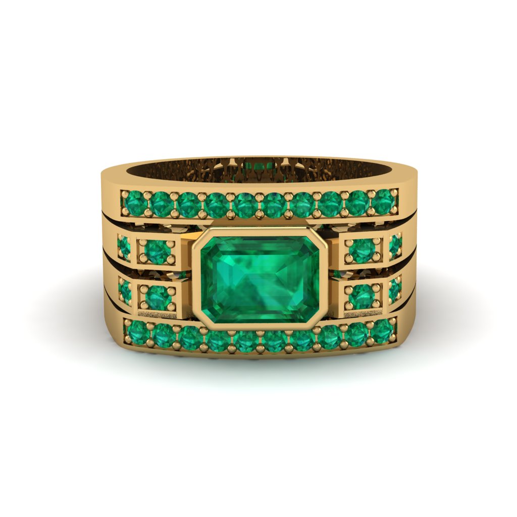 Emerald Majestic Splendor Men's Ring - Shiloh No. 19