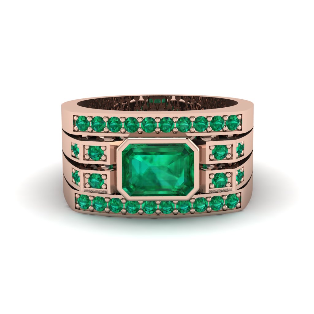 Emerald Majestic Splendor Men's Ring - Shiloh No. 20