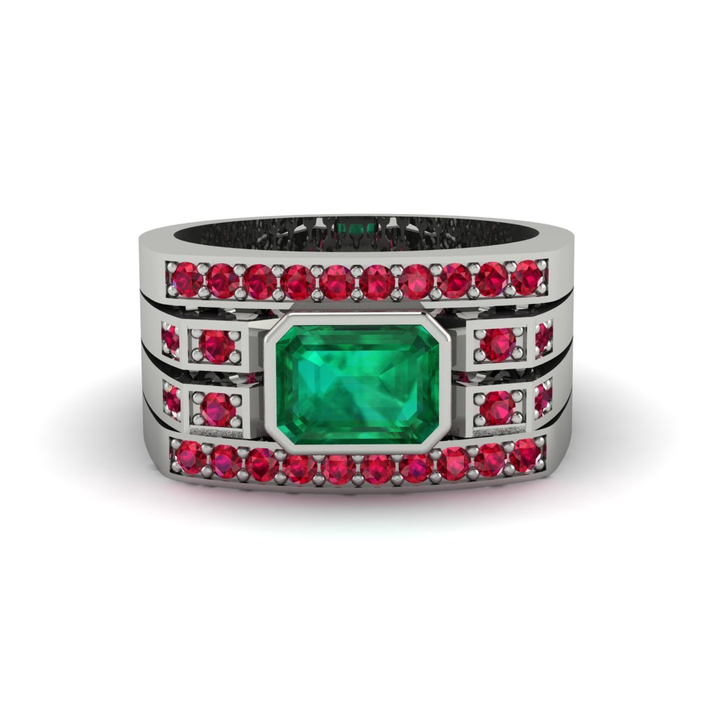 Emerald Majestic Splendor Men's Ring - Shiloh No. 51