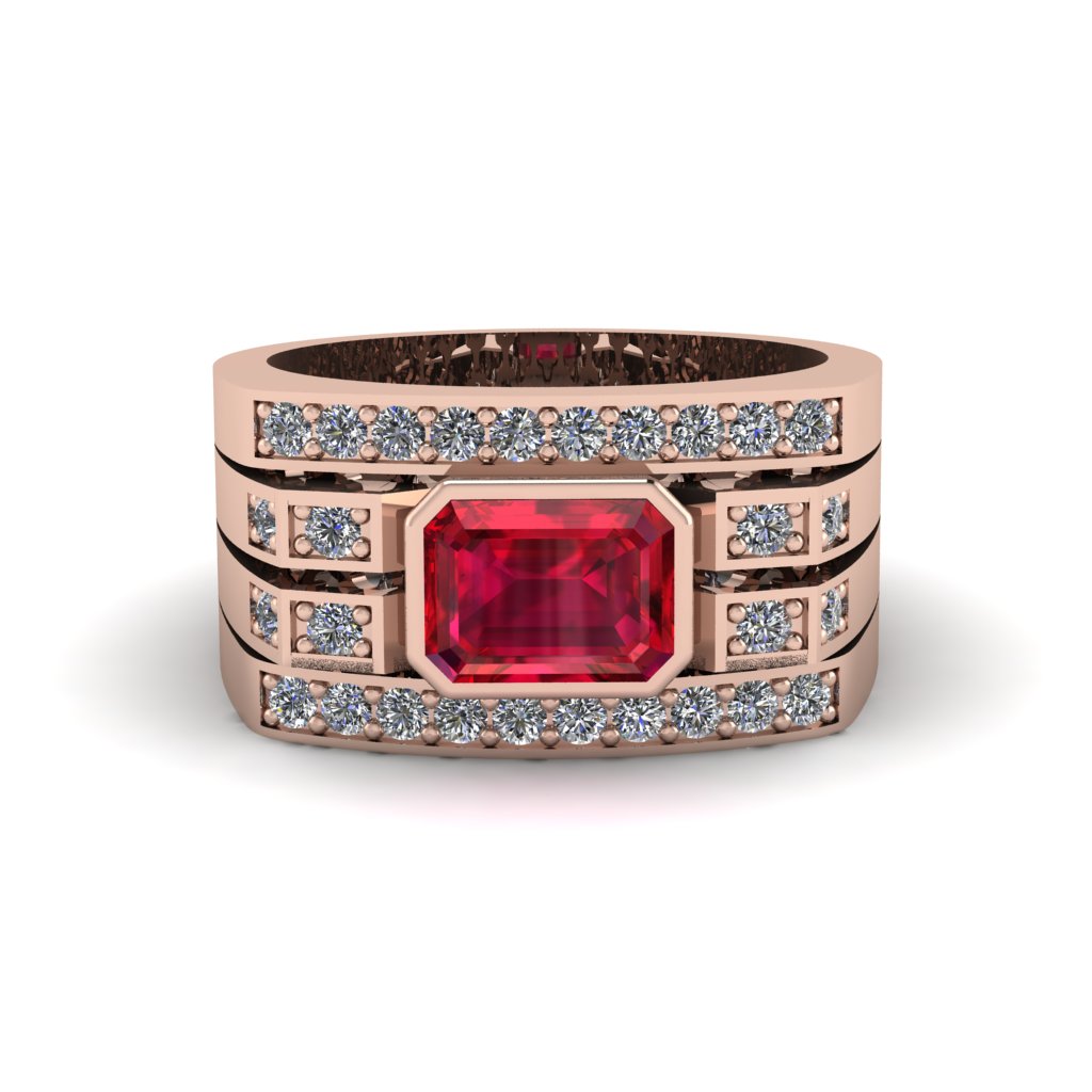 Ruby Majestic Splendor Men's Ring - Shiloh No. 11
