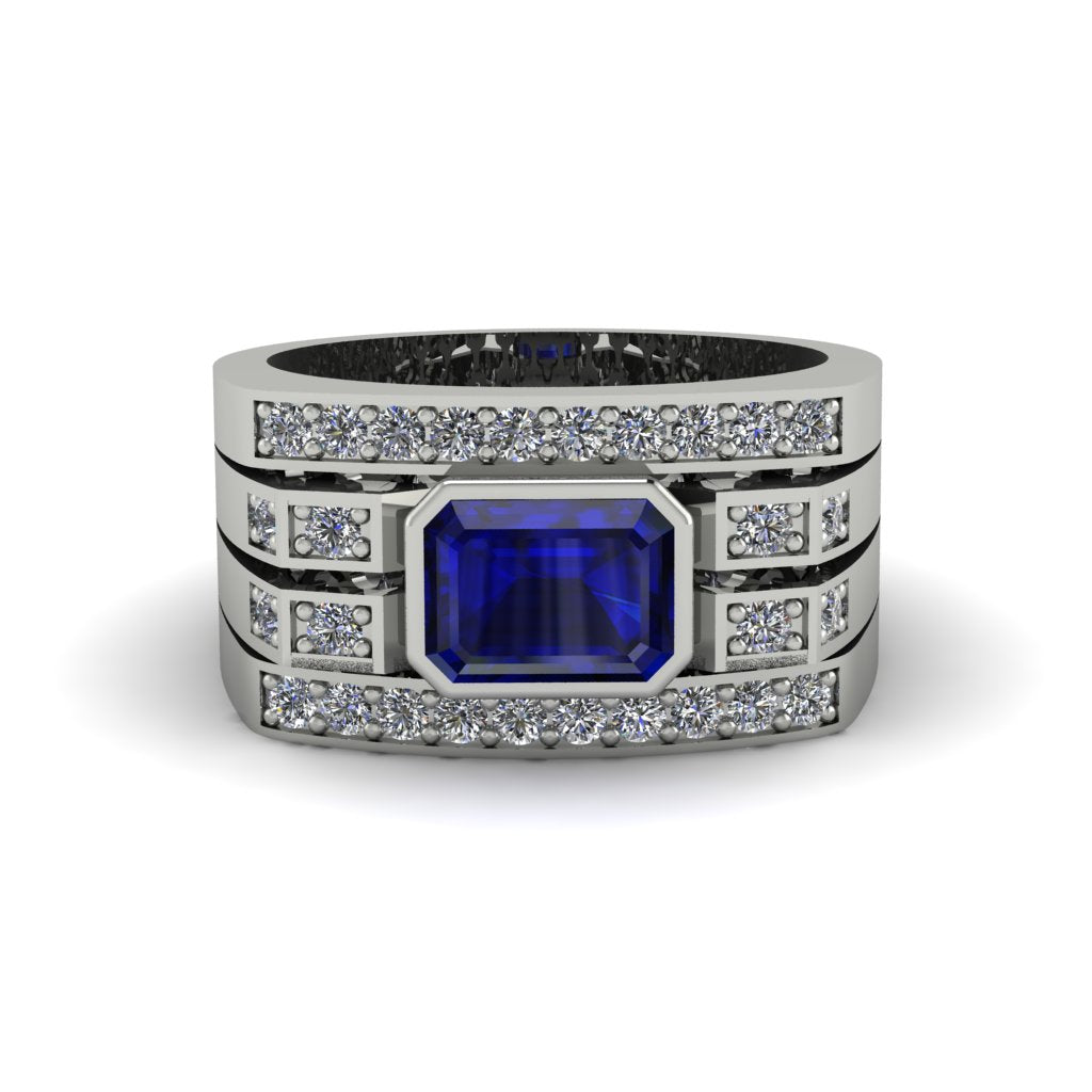 Sapphire Majestic Splendor Men's Ring - Shiloh No. 15