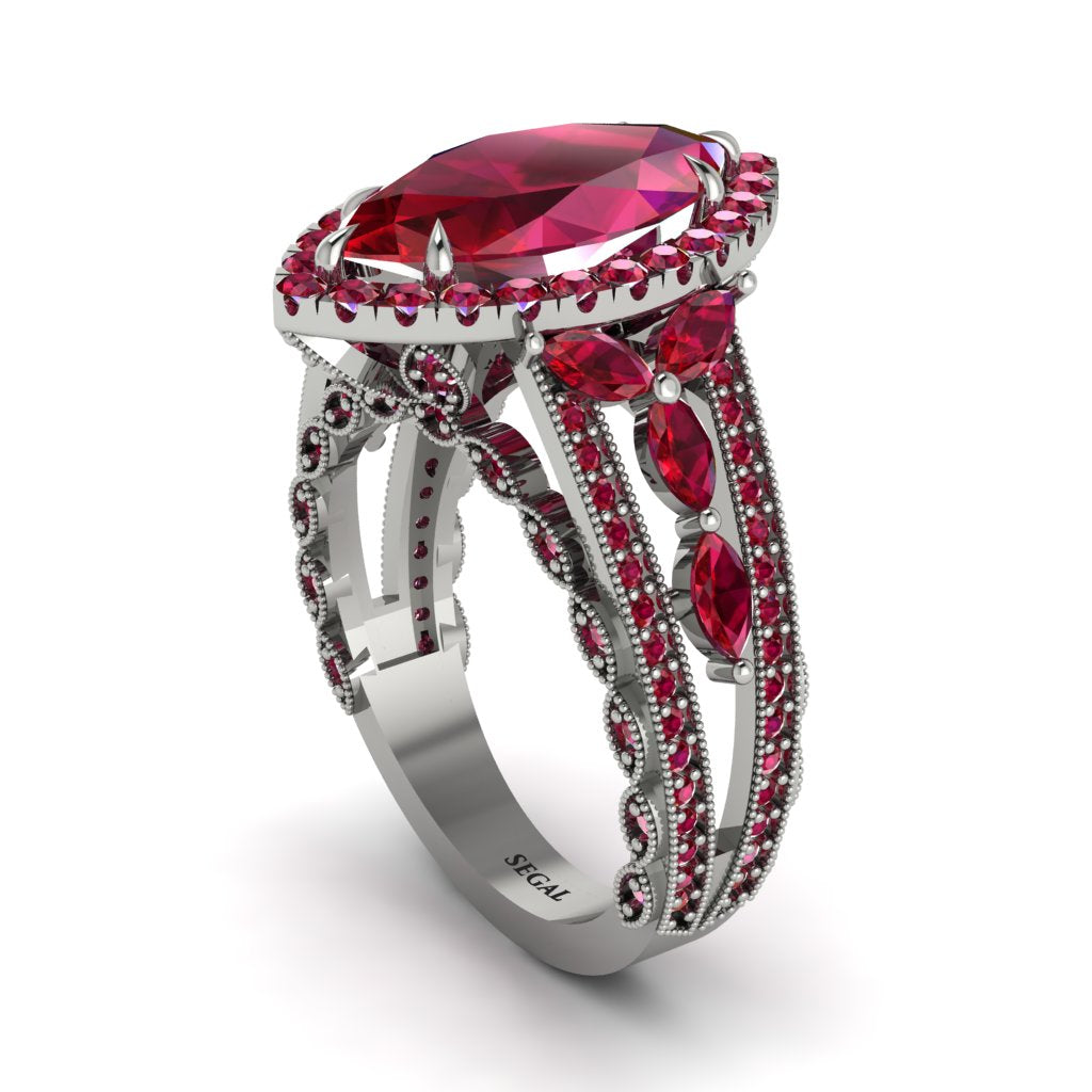 Ruby Majestic Splendor Engagement Ring - Antonella No. 57