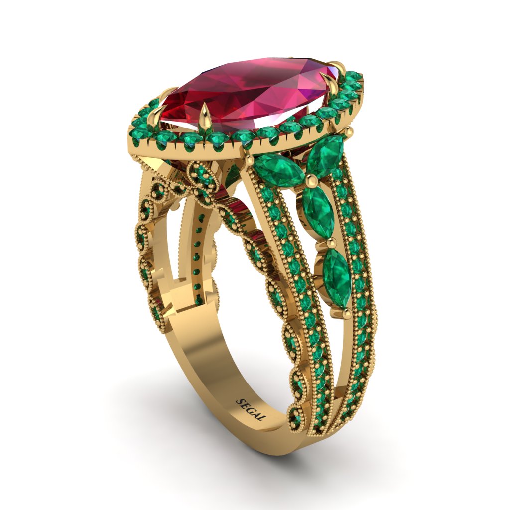 Ruby Majestic Splendor Engagement Ring - Antonella No. 25