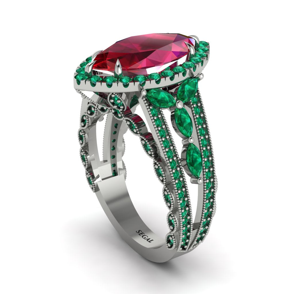 Ruby Majestic Splendor Engagement Ring - Antonella No. 27