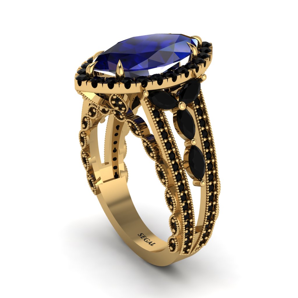 Sapphire Majestic Splendor Engagement Ring - Antonella No. 43