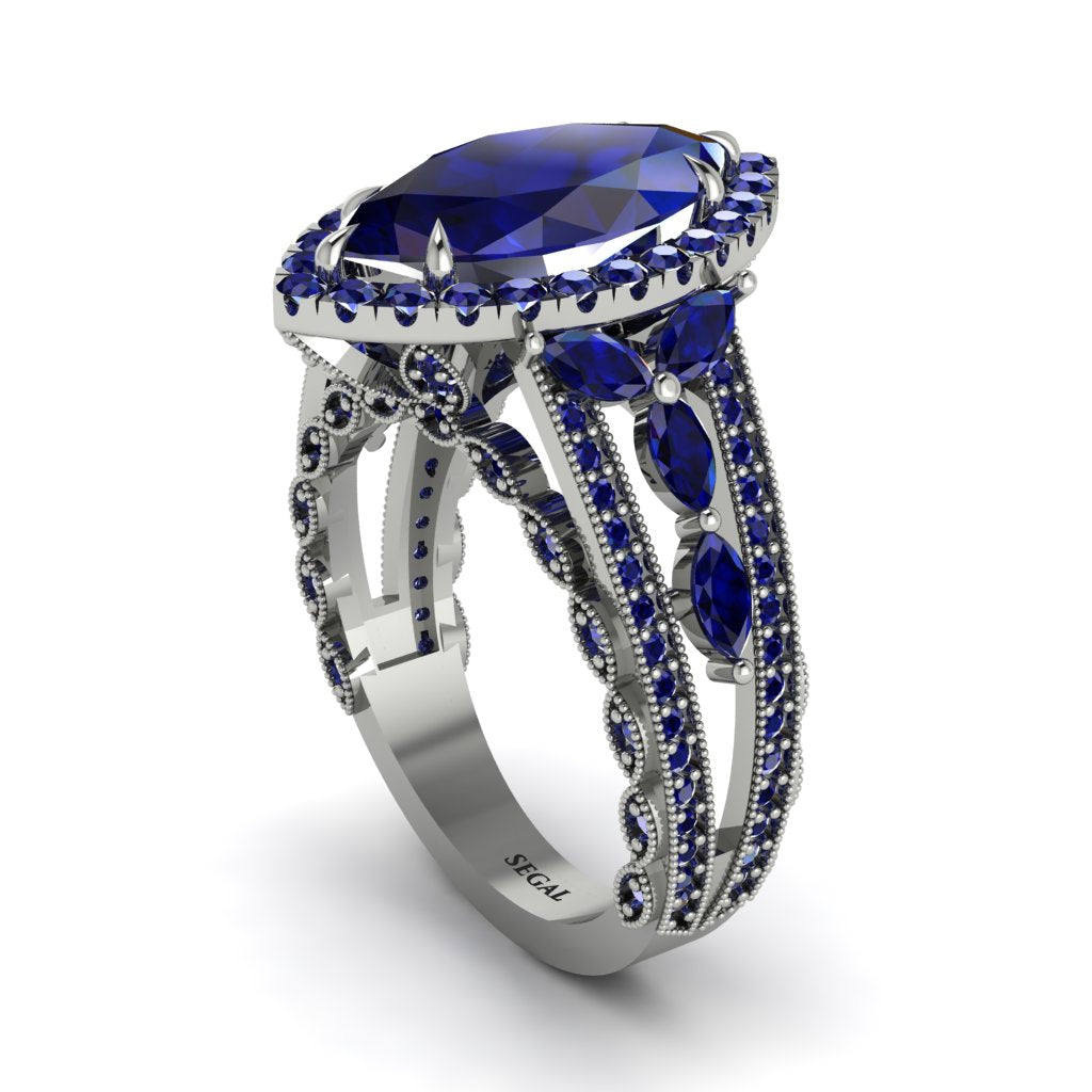 Sapphire Majestic Splendor Engagement Ring - Antonella No. 75