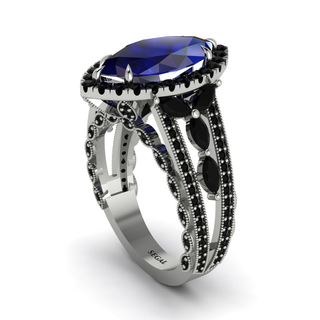 Sapphire Majestic Splendor Engagement Ring - Antonella No. 45
