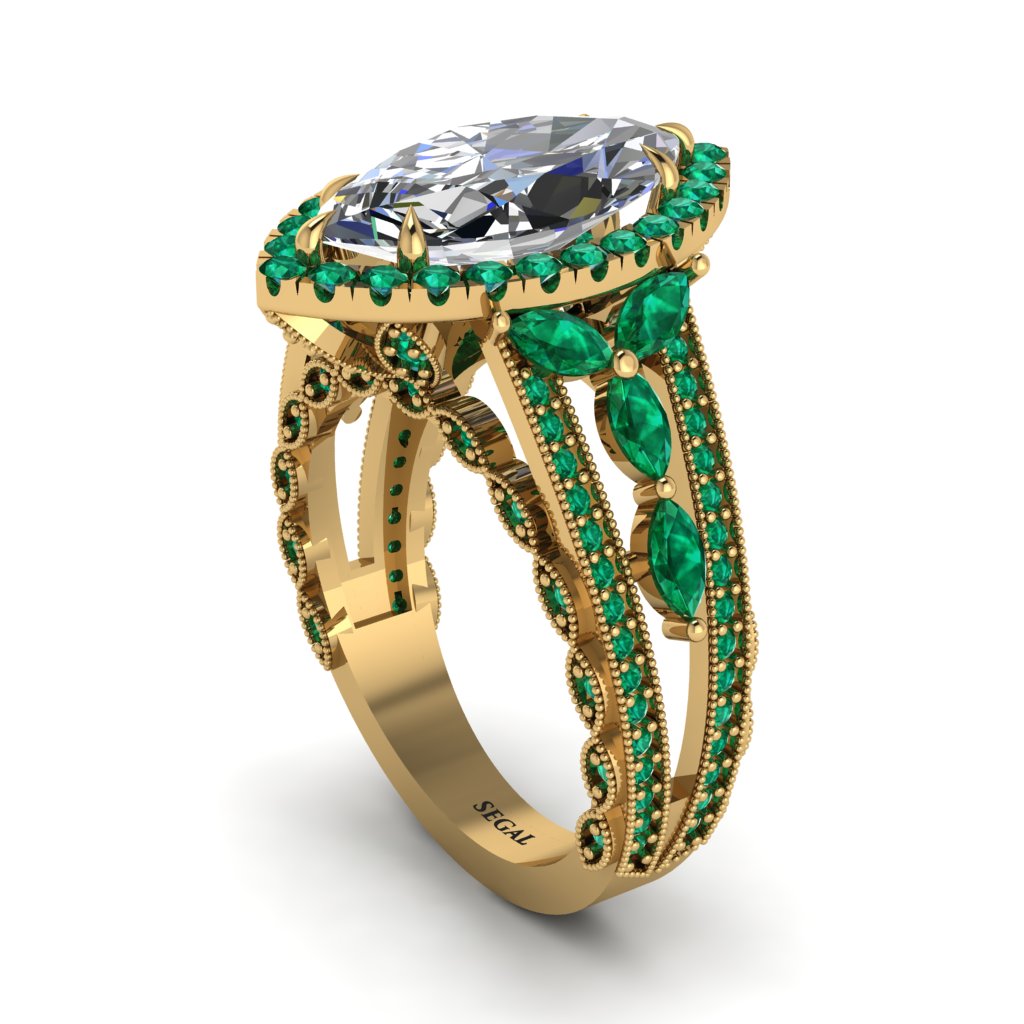 Diamond Majestic Splendor Engagement Ring - Antonella No. 16