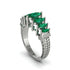 Marquise-Cut Emerald Cascade Engagement Ring - Regina No. 6 image 1