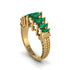 Marquise-Cut Emerald Cascade Engagement Ring - Regina No. 4 image 1