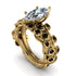 Marquise Diamond Golden Leaf Bridal Set - Julieta No. 31 image 1