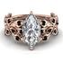 Marquise Diamond Golden Leaf Bridal Set - Julieta No. 32 image 2
