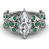 Marquise Diamond Golden Leaf Bridal Set - Julieta No. 18 image 2