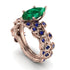 Marquise Emerald Golden Leaf Bridal Set - Julieta No. 65 image 3