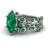 Marquise Emerald Golden Leaf Bridal Set - Julieta No. 21 image 3