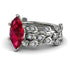 Marquise Ruby Golden Leaf Bridal Set - Julieta No. 12 image 1