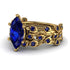 Marquise Sapphire Golden Leaf Bridal Set - Julieta No. 73 image 1