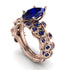 Marquise Sapphire Golden Leaf Bridal Set - Julieta No. 74 image 1