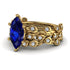 Marquise Sapphire Golden Leaf Bridal Set - Julieta No. 13 image 1