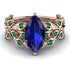 Marquise Sapphire Golden Leaf Bridal Set - Julieta No. 29 image 2