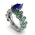Marquise Sapphire Golden Leaf Bridal Set - Julieta No. 30 image 3