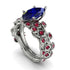 Marquise Sapphire Golden Leaf Bridal Set - Julieta No. 60 image 3